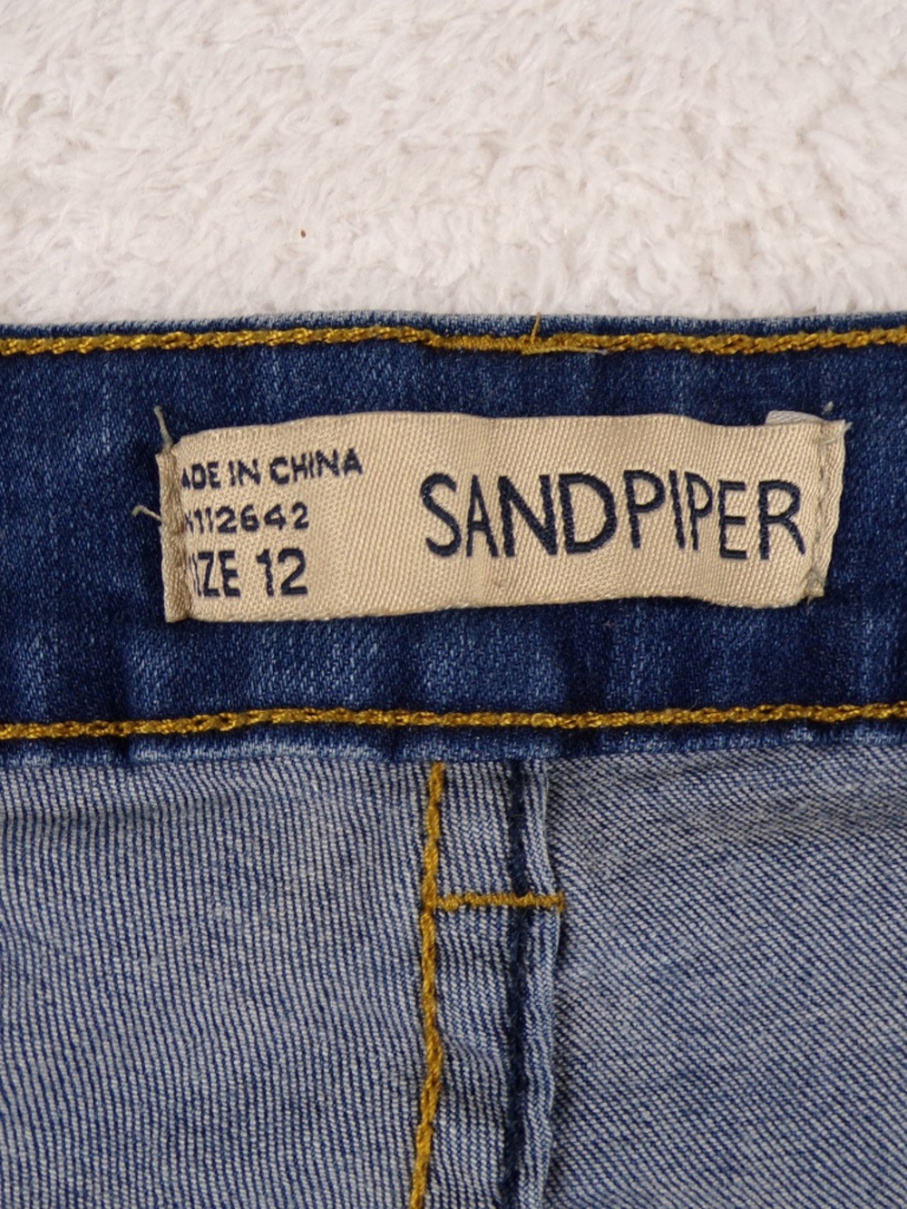 Sandpiper floral embroidered denim bermuda women's shorts Size 12 - Picture 6 of 7